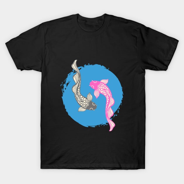 Beautiful Koi Fish T-Shirt by Falfa